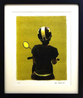  Petr Ptáček - V podvečer na skútru - grafika